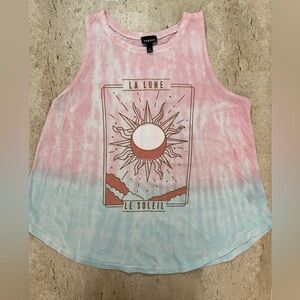 Classic Fit Tank - Triblend Jersey Sun & Moon Purple Tie-Dye Size 1